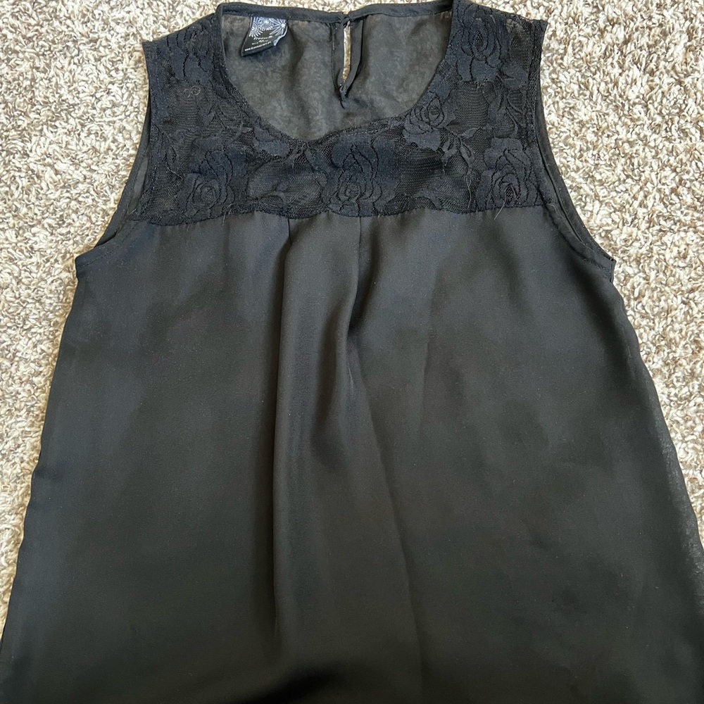 Freeway Black Lace Camisole Top